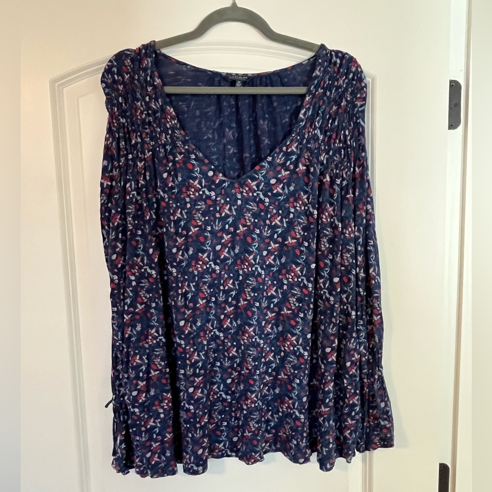 Lucky Brand Floral Blue Women's Top
